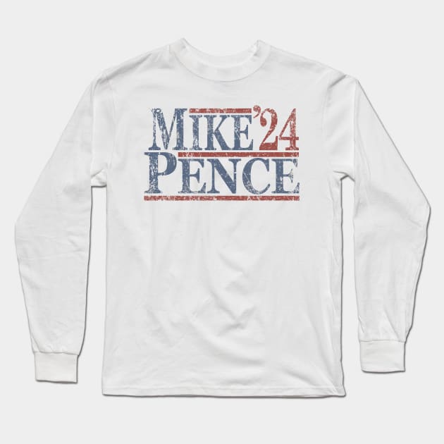 Distressed Mike Pence 2024 Long Sleeve T-Shirt by Etopix